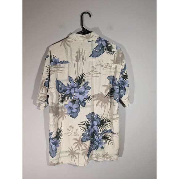 Van Heusen Hawaiian Floral Print Washable Silk Shirt Men Size S - Picture 3 of 5